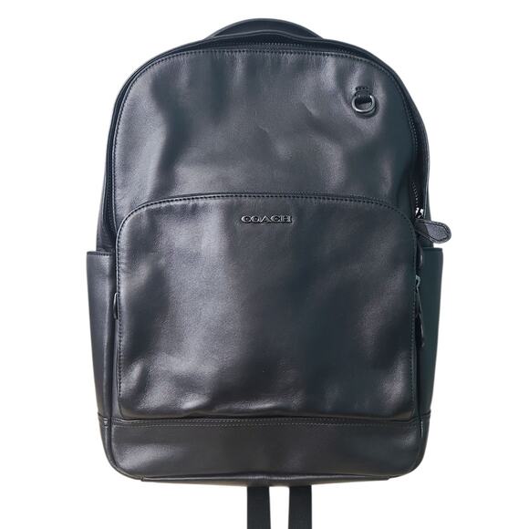 Coach Graham Backpack C2934 Black Smooth Leather - Picture 1 of 11